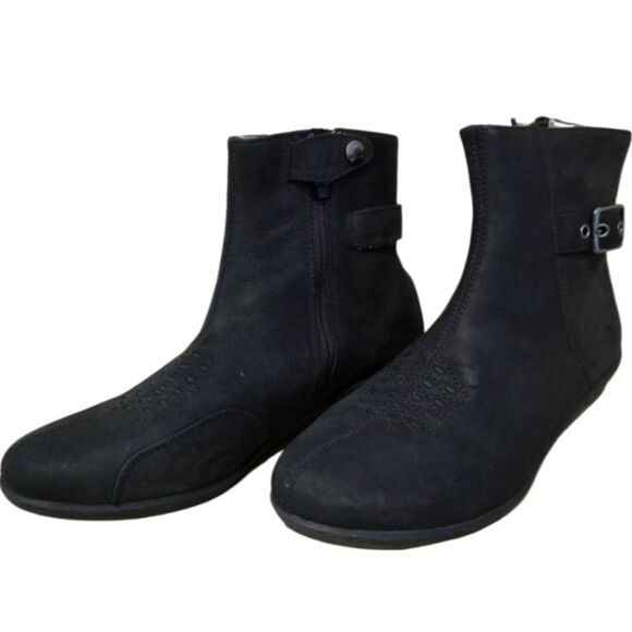 Icon Sacred Short Boots Motorcycle Riding Black Womens Size 9.5 Leather Moto Zip - Picture 2 of 9